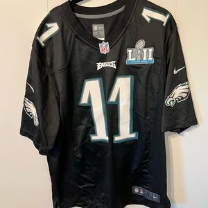Authentic Eagles Jersey.  Super Bowl Patch.  Carson Wentz